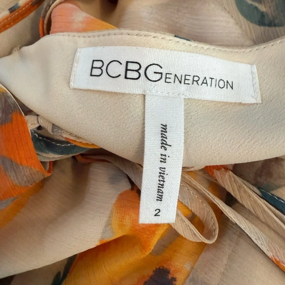 BCBGeneration Floral Long Sleeve Dress, Size 2